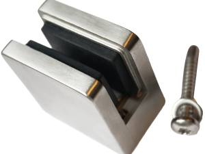HPL-Halter aus Edelstahl 45x45 mm Set á 6 St. inkl. Edelstahl Schrauben VE = 000