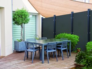 Kingston Systemzaun HPL Anthrazit 90x183 cm VE = 000