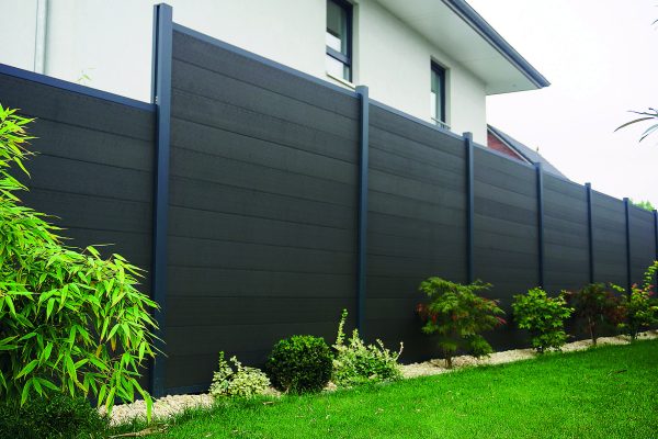 Kingston cWPC Systemzaun Anthrazit One (12 St./147 mm), inkl. Alu-Leisten VE = 000, 178 x 183 cm (B x H) – Bild 2