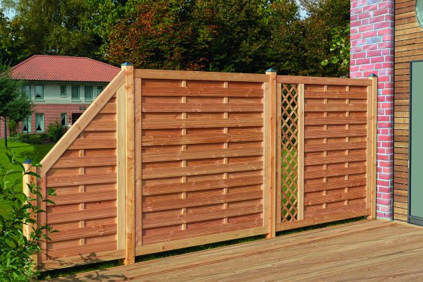Dichtzaun Livorno, natur 90x180/90 cm Abschluss VE = 006 – Bild 2