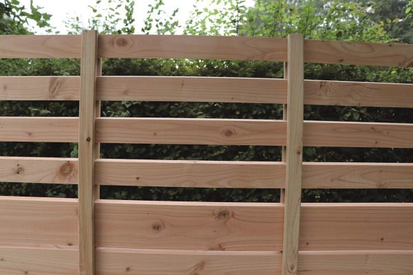 Systemzaun Siero Lärche natur 90x180 cm, Rhombusfeld und Befestigung VE = 000 – Bild 2