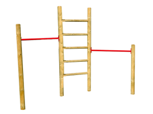 Kletterreck mit Leiter, 276,5 x 190 cm mit Reckstangen 90/125 cm mit Schrauben VE = 008