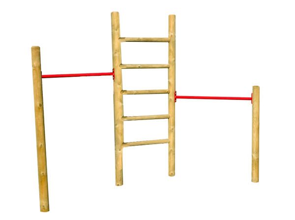 Kletterreck mit Leiter, 276,5 x 190 cm mit Reckstangen 90/125 cm mit Schrauben VE = 008