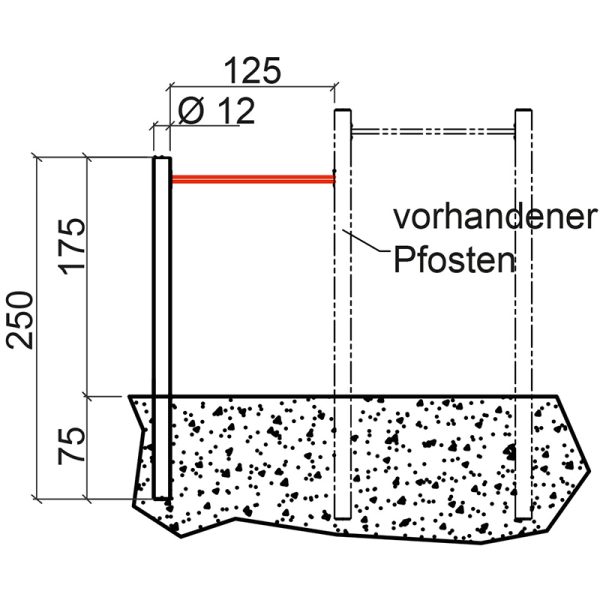 Anbau-Reck "Vario" 137 x 175 cm inkl. Reckstange 125 cm mit Schrauben VE = 008 – Bild 3
