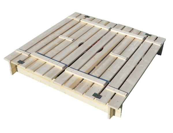 Sandkiste "Annika" Fichte naturbelassen 120 x 120 x 20 cm, kartonverpackt VE = 020 – Bild 2