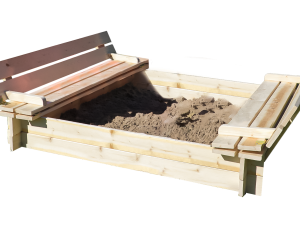 Sandkiste "Annika" Fichte naturbelassen 120 x 120 x 20 cm, kartonverpackt VE = 020