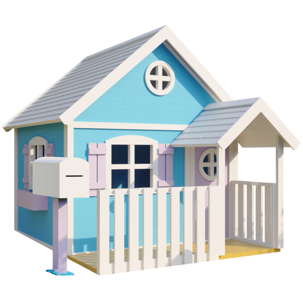 Kinderspielhaus Elsa inkl. Briefkasten 230x194 cm, Bausatz, kartonverpackt VE = 000, farbvorbehandelt