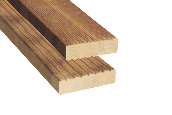 Bangkirai Terrassendiele Kombiprofil 38x145 mm, Länge 3050 mm VE = 060, FSC-zertifiziert (FSC 100%)