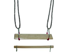 Turngeräte-Set, Hartholz Turnringe, Trapez und Schaukelbrett VE = 010