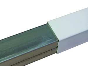 JODA Pfosten weiß zum Aufschrauben 100x100x1090 mm, inkl. Stahlkern 1090 mm Pflegeleicht aus langlebigem Fenster-PVC