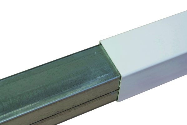JODA Pfosten weiß zum Einbetonieren 100x100x1090 mm, inkl. Stahlkern 1600 mm Pflegeleicht aus langlebigem Fenster-PVC