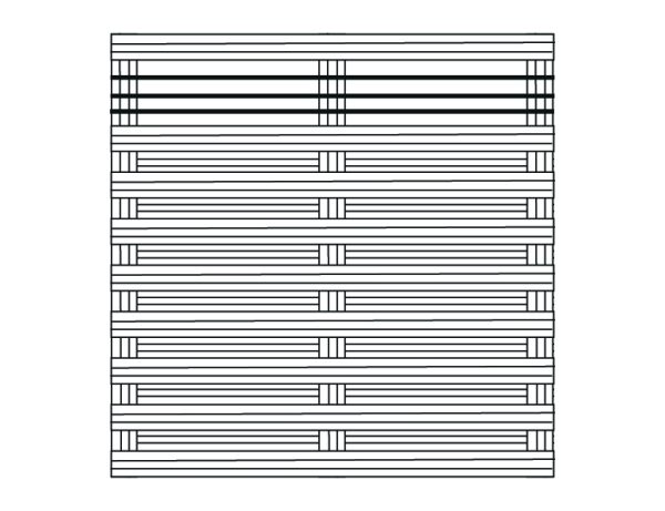 Valencia Sichtschutz, Fichte Granit 180 x 180 cm, mit Alu-Zierleisten VE = 012 – Bild 3