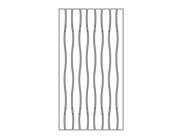 Wailua Sichtschutz, Fichte Grauweiß 100 x 180 cm, mit geschweiften Staketen VE = 006 – Bild 3