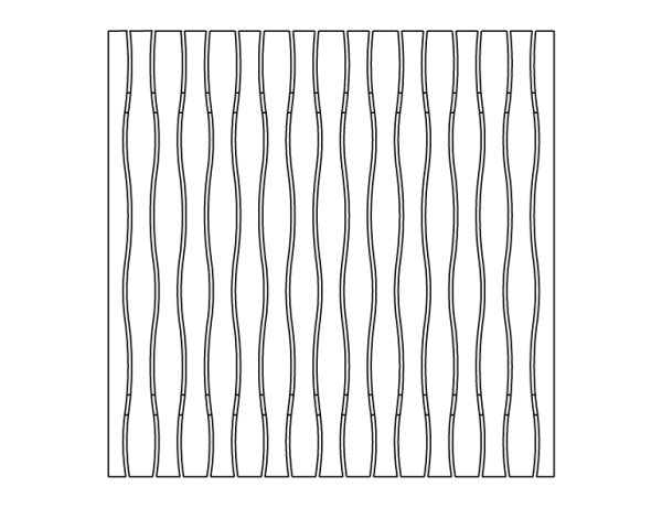 Wailua Sichtschutz, Fichte Grauweiß 180 x 180 cm, mit geschweiften Staketen VE = 012 – Bild 3