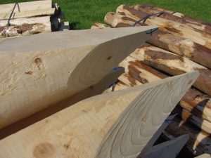 10 cm Zaunpfähle Fichte/Tanne 2,50 m bunt geschält, gespitzt, ohne Kopffase VE = 060
