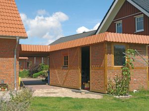 JODA Carport-Querwand 605 cm Natur-Serie, 135x135 mm für Fachwerk vorbereitet