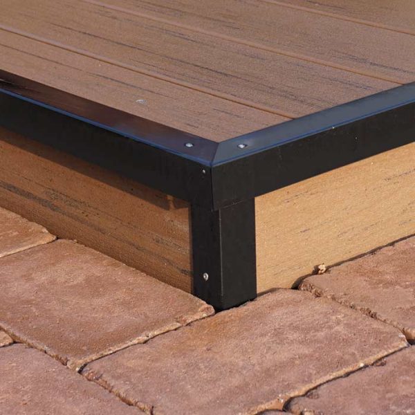Winkelprofil für WPC Terrassen, L-Profil 40x40 mm Stahlblech, Schwarz 3,0 m VE = 000