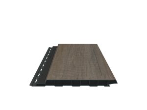 Fassadenprofil mit Schattenfuge, foliert 17x180 mm, Länge 6,0 m, monument oak Pflegeleicht aus langlebigem Fenster-PVC