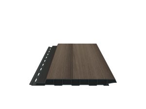 Fassadenprofil mit Schattenfuge, foliert 17x180 mm, Länge 6,0 m, anteak Pflegeleicht aus langlebigem Fenster-PVC