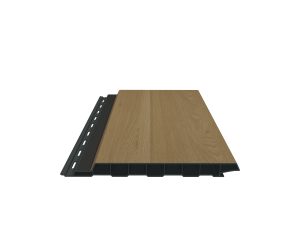 Fassadenprofil mit Schattenfuge, foliert 17x180 mm, Länge 6,0 m, coriander oak Pflegeleicht aus langlebigem Fenster-PVC