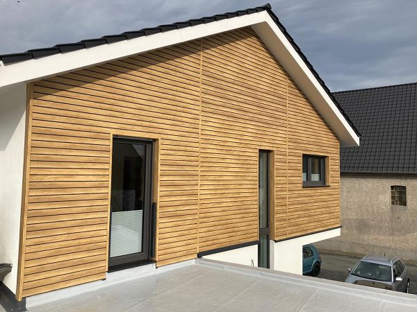 Doppelprofil mit Schattenfuge, foliert 17x200 mm, Länge 6,0 m, honey oak Pflegeleicht aus langlebigem Fenster-PVC – Bild 3