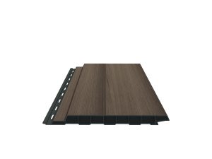 Fassadenprofil, foliert 17x180 mm, Länge 6,0 m, anteak Pflegeleicht aus langlebigem Fenster-PVC