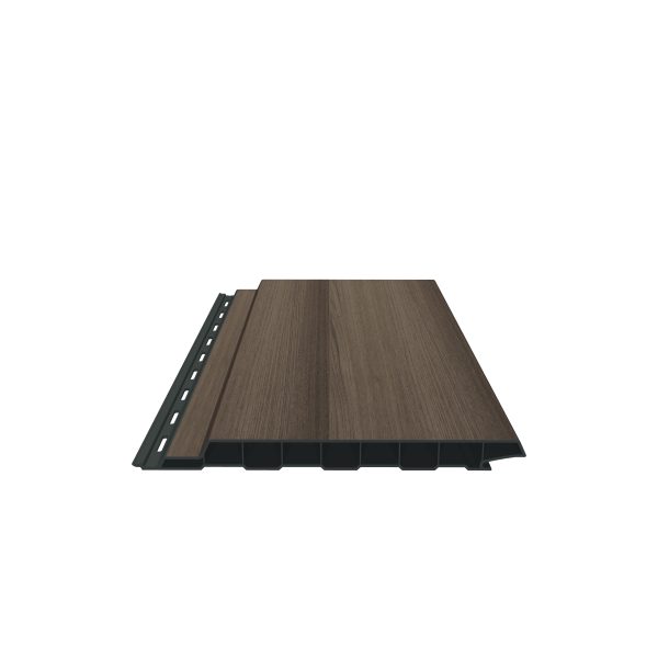 Fassadenprofil, foliert 17x180 mm, Länge 6,0 m, anteak Pflegeleicht aus langlebigem Fenster-PVC
