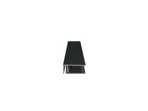 U-Profil für Fassadenprofil, foliert 50x21 mm, Länge 6,0 m, anthrazitgrau zweiteilig