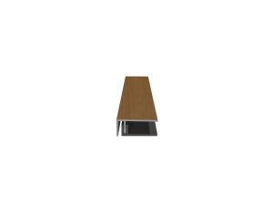 U-Profil für Fassadenprofil, foliert 50x21 mm, Länge 6,0 m, desert oak zweiteilig
