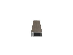 U-Profil für Fassadenprofil, foliert 50x21 mm, Länge 6,0 m, monument oak zweiteilig