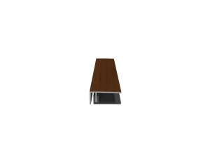 U-Profil für Fassadenprofil, foliert 50x21 mm, Länge 6,0 m, honey oak zweiteilig