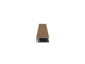 U-Profil für Fassadenprofil, foliert 50x21 mm, Länge 6,0 m, coriander oak zweiteilig