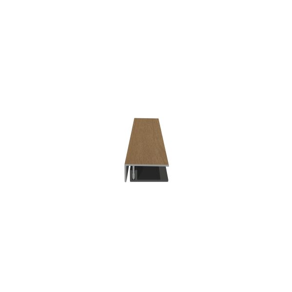 U-Profil für Fassadenprofil, foliert 50x21 mm, Länge 6,0 m, zweiteilig – Bild 3