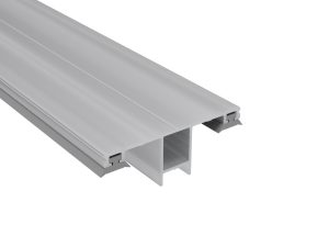 10 mm Alu-Oberprofil, preßblank | L= 7000 mm mit montierten Dichtungen !