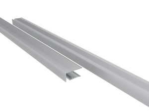 10 mm Alu-Abschlußprofil, preßblank VLF-AS60, ungeschlitzt, 1050 mm lang