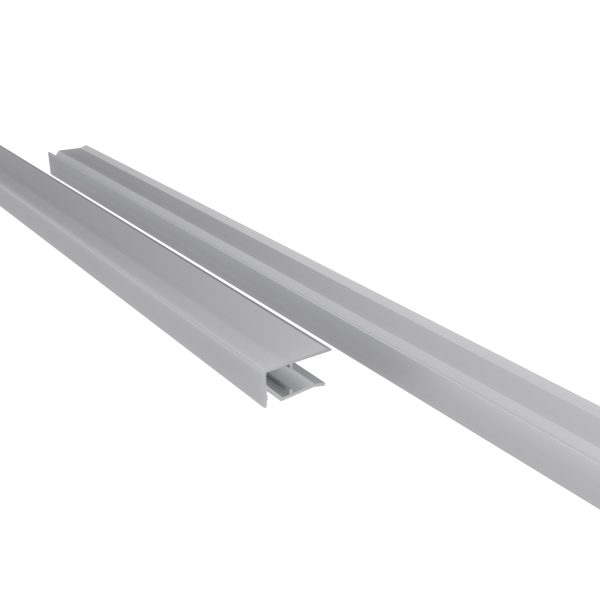 10 mm Alu-Abschlußprofil, preßblank VLF-AS60, ungeschlitzt, 1050 mm lang