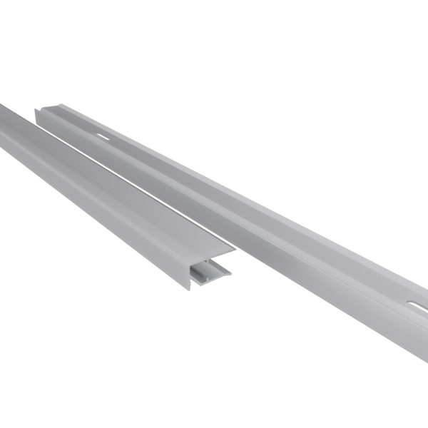 10 mm Alu-Abschlußprofil, preßblank VLF-AST60, geschlitzt, 1050 mm lang