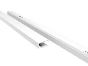 10 mm Alu-Abschlußprofil, weiß | L=1050mm VLF-AST60, geschlitzt, 1050 mm lang