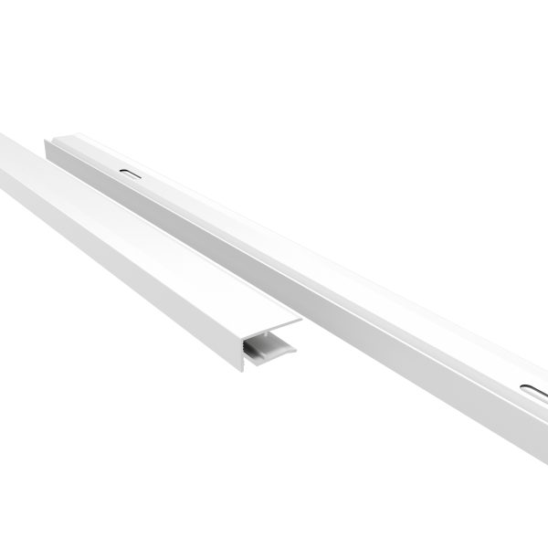 10 mm Alu-Abschlußprofil, weiß | L=1050mm VLF-AST60, geschlitzt, 1050 mm lang