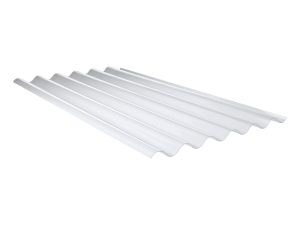 1,4 mm Lichtplatten, VLF-177/51- Prof.6¾, klar aus PVC, 3100 x 1152 mm