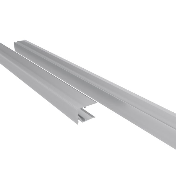 16 mm Alu-Abschlußprofil, preßblank VLF-AS60, ungeschlitzt, 1200 mm lang