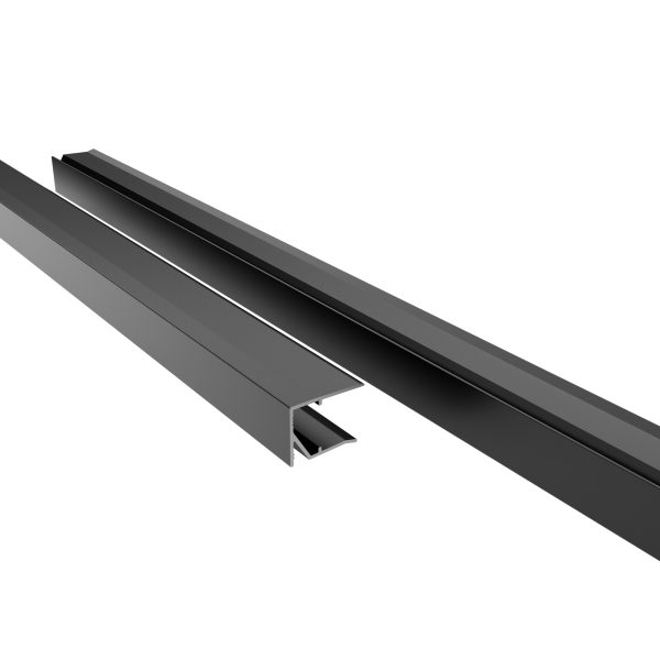 16 mm Alu-Abschlußprofil,Perlgrim-Platin  | L=980mm VLF-AS60, ungeschlitzt