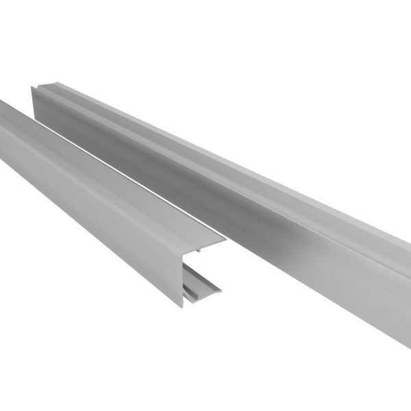 25 mm Alu-Abschlußprofil, preßblank VLF-AS60, ungeschlitzt, 980 mm lang