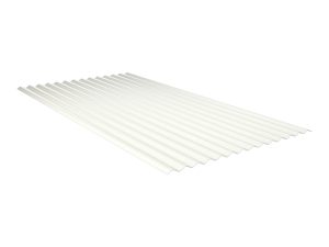 3,0 mm Lichtplatten, Sinus 76/18, gold-opal-lichtblau aus Acryl, einseitig mit Wabenstruktur, 6000 x1045 mm