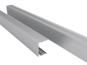 32 mm Alu-Abschlußprofil, preßblank VLF-AS80, ungeschlitzt, 1250 mm lang