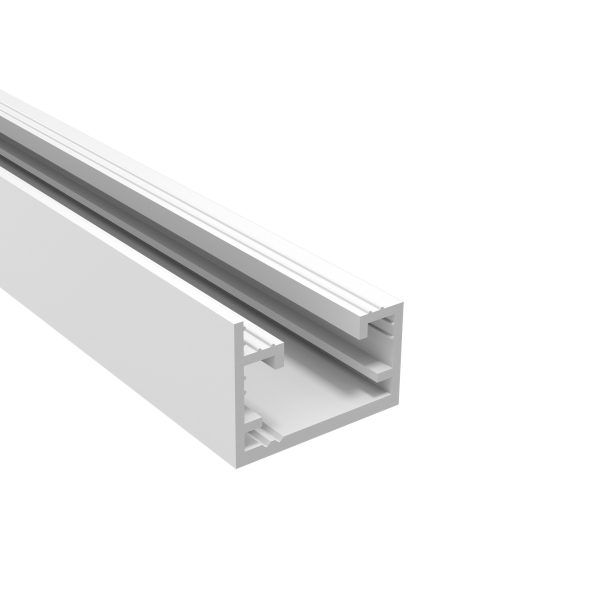 Alu-Gleitprofil für Flüsterdach, weiß RAL 9016 | L= 5100mm zur Aufnahme von Schlitten+Abstandhalter