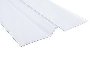 VLF-Firsthaube/ Wandanschluss aus PVC, glashell universal, passend für alle Profile