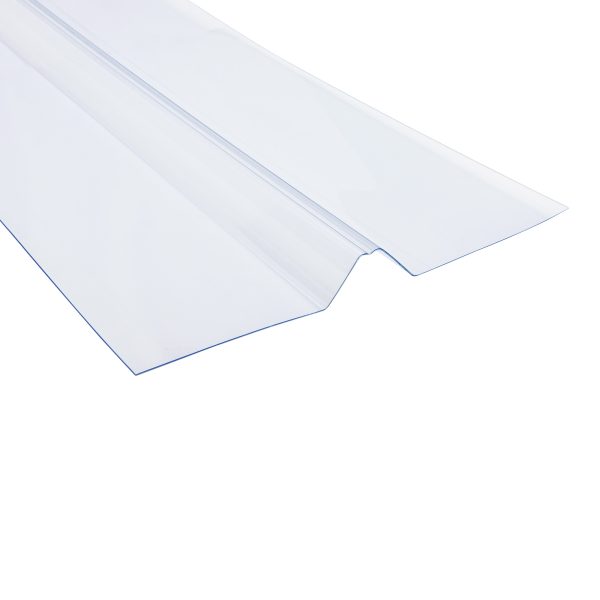 VLF-Firsthaube/ Wandanschluss aus PVC, glashell universal, passend für alle Profile