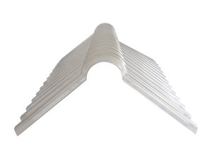 VLF-Firsthaube, 2-teilig, Prof.76/18 395x395 mm, aus Acrylglas, glashell