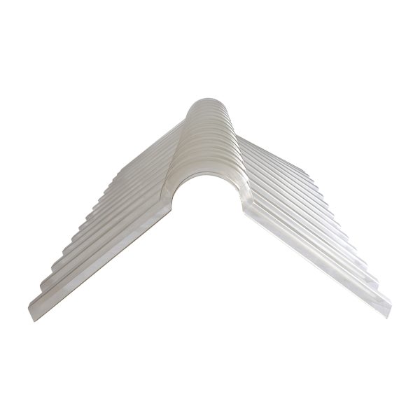 VLF-Firsthaube, 2-teilig, Prof.76/18 395x395 mm, aus Acrylglas, glashell